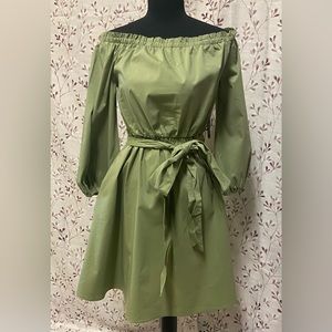 New York & Company - Off-The-Shoulder Poplin Balloon Dress (NWT)